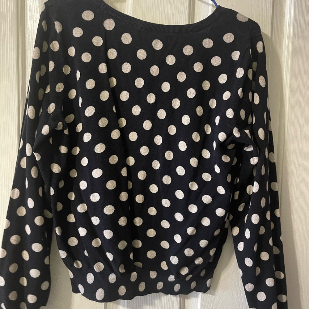 Black Polka Dot Cardigan